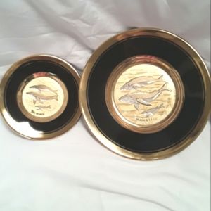 Art of Chokin Plates Humpback Whales